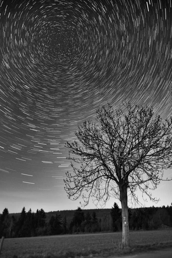 Star trails above Slavny